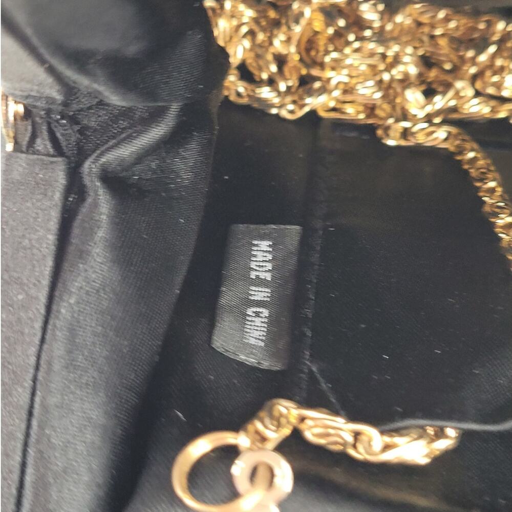 Kate Landry Satin Evening Clutch Rhinestone Glam Bridalcore Purse - Picture 11 of 13